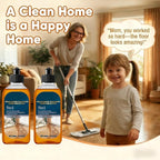 2PCS 5 In 1 Floor Cleaner, 2026 New 5 In 1 Fragrance Cleaning Care Solution, For Hardwood Floors, Natural Shine For Mopping Home, Kitchen And Bathroom(Sponge*1+Cloth*1)