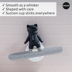 OTOTO Chill Cat Squeegee - Cute Kitchen Accessories, Cute Bathroom Decor, Black Bathroom Accessories, Shower Accessories, Shower Squeegee for Glass Doors, Small Bathroom Squeegee, Cat Gifts