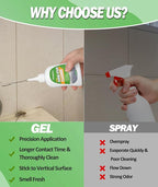 GleamGlee Home Remover Gel, 8 Fl.Oz Powerful Washing Machine Gasket Cleaner, Heavy Duty Stain Cleaner for Front Loader Washing Machine Seal, Bathroom Shower, Grout, Bathtub, Tile & Silicone Surfaces