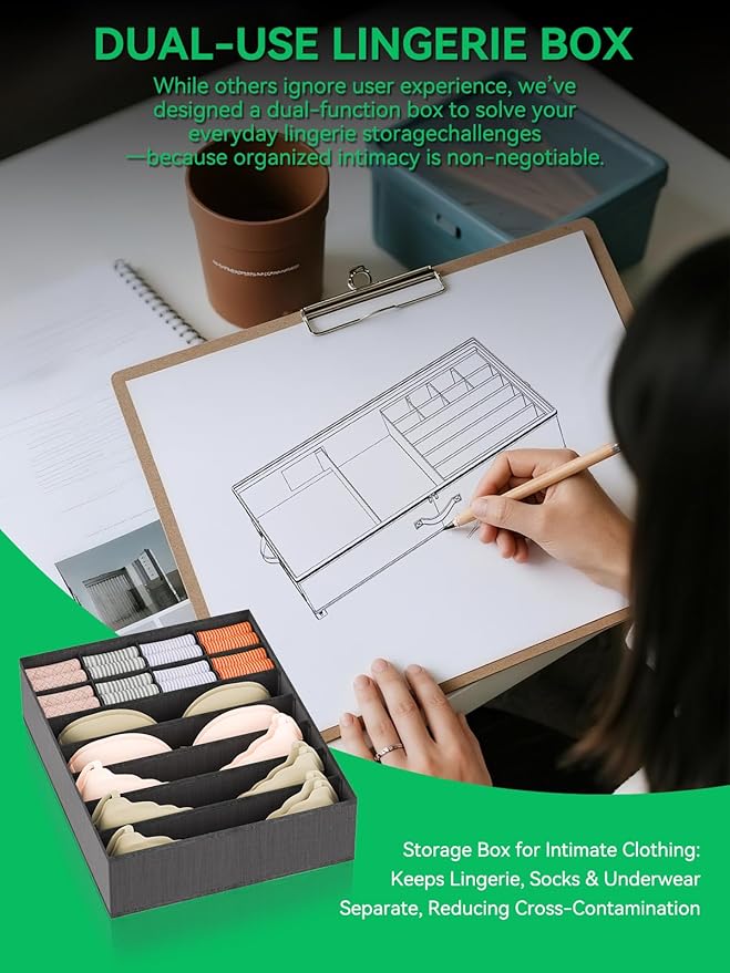 2Pack Under Bed Storage with Wheels+1Pack Underwear Storage, Scalable Under Bed Shoe Storage Containers, Clothes Organizer & Bedroom Furniture Organizers (Underwear Style)