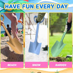 3PCS Beach Shovel Sandbox Toy, 16 inch Heavy Duty Shovel Garden Digging Bath Water Pool Toy for Kid Adult, Garden Digging Sand Toy Camping Travel Beach Essential