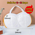 3Pcs Bra Wash Bags for Laundry Lingerie Underwear Brassiere Bag Set for Washing Machine With Zipper Women Delicates Yellow (D to H Cup)