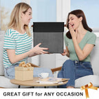 13x13 Cube Storage Bins, Collapsible Fabric Storage Box, 4 Pack Closet Baskets with Handles for Organizing, Shelf, Toys, Clothes, Home, Office, Nursery (Grey&Black)