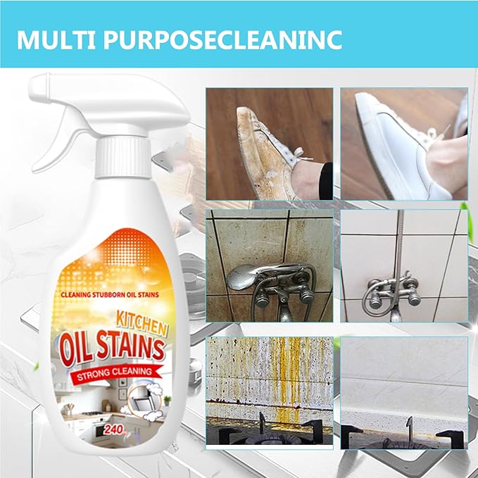 FIELL Heavy-Duty Kitchen Degreaser Foam Cleaner, Clean Kitchens Up Kitchen Oil Stains, Heavy Oil Stain Cleaner Kitchens, Degreaser Clean Heavy Duty, Multi Functiona Foam Cleaning Spray (3PC)