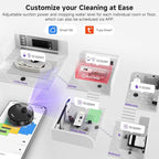 MONSGA Robot Vacuum and Mop Combo, 5000Pa Robotic Vacuum with 3.5L Self Emptying Station, Lidar Navigation Robot Vacuum Cleaner, 180mins Runtime, APP/Remote/Voice Control, for Hard Floors and Carpets