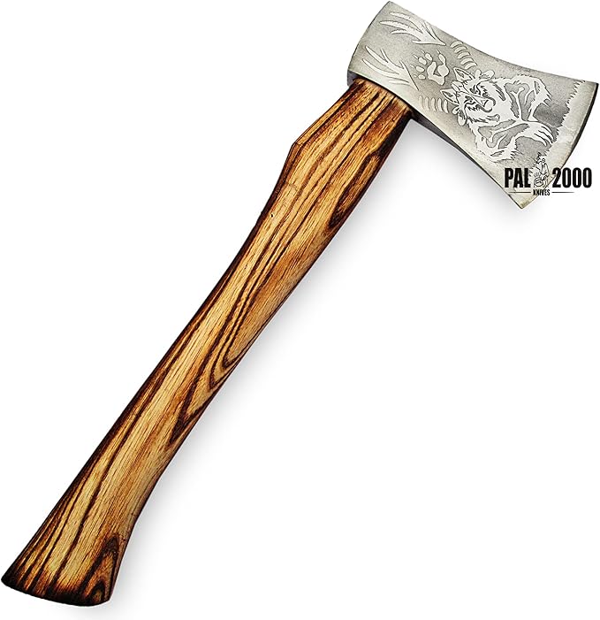 Splitting Axe Camping Chopping Hatchet Viking Tomahawk Battle Hunting Outdoor Solid Wood Handle 9912