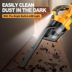 Cordless Vacuum for Dewalt 20V Battery, Portable Handheld Vacuum Cleaner with 2 HEPA Filter, 4 Multi Nozzle, Power Shop Vacuum for Home, Car, Floor, Carpet (Battery Not Included)