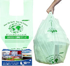 13 Gallon Compostable Trash Bags, 30 Count, Compost Bags Tall Kitchen Trash Bags with Handle, Sturdy Biodegradable Garbage Bags Food Scrap Waste Bags, ASTM D6400, US BPI Certified