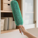 Microfiber Duster with Handle and Washable Duster Head, Dusters for Cleaning,Green, Reusable Cleaning Tool,2PCS