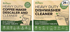 Renuv® Dishwasher Cleaner + Coffee Maker Cleaner Bundle - Heavy Duty Kitchen Appliance Deep Cleaning, Descaling, (12 Tablets of each)
