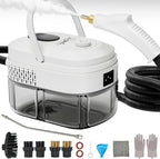 Steam Cleaner,15s Heat-Up,1.4L Tank,Steamer for Cleaning with 10 pcs Accessories,Multi-2500W High Temperature and Pressure handheld steamer,Steam Clea (2-White)