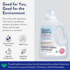 The Clean People Liquid Fabric Softener - Softens & Removes Static Cling - Vegan (100 Fl Oz, Spring)