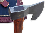 Damascus Steel Blade Axe Hatchet Tomahawk Hunting Knife Camping Outdoor/Life time Warranty on Manufacturers defect. SM14