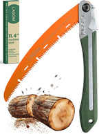 LAGOM Folding Camp Saw for Cutting Branches, 11.4" Curved Blade | SK5 Steel, Ergonomic Handle, One-Hand Use, Secure Lock | Foldable Pruning Tool for Camping, Gardening, Survival, Kayaking, Outdoors