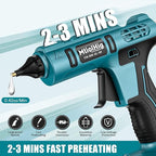 Cordless Hot Glue Gun Compatible with Makita 18v Battery, Handheld Wireless Power Heavy Duty Hot Glue Gun Full Size Kit with 20pcs 0.43'' Hot Glue Stick for Arts & Crafts, Home Repair