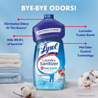 Lysol Disinfectant Laundry Sanitizer, Laundry Detergent Additive, Color Safe Bleach Alternative, Laundry Odor Eliminator, Kills Bacteria & Viruses, Crisp Linen Scent, 40 fl oz (pack of 4)