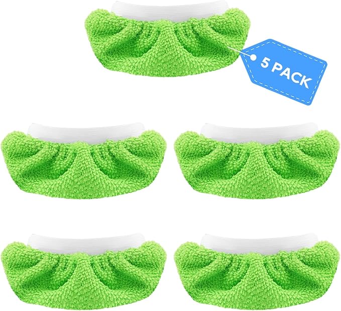 Universal Steam Mop Pads Compatible with Bissell Steam Shot Cleaner Compatible with Wagner Steam Cleaner Accessories, Reusable Mop Pads Replacement 5 Pack