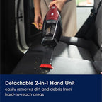 Electrolux Ergorapido Pet Cordless 2-in-1 Vacuum Cleaner with Motorized Pet Nozzle for Easy Pet Hair Removal, 48-Minute Run Time, 2 Power Modes, Chili Red