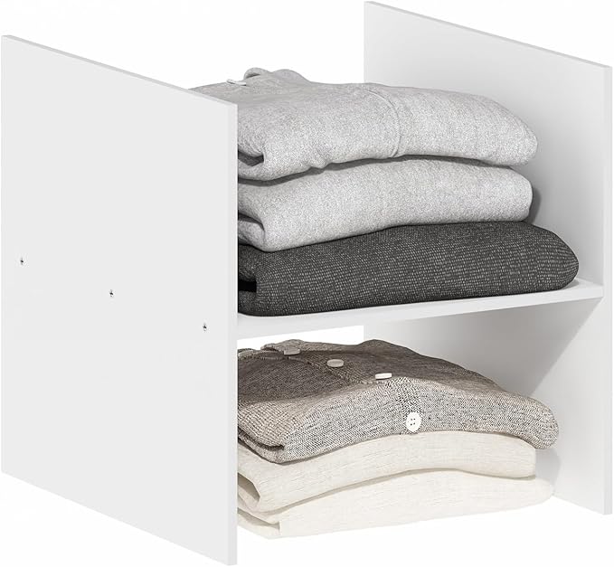 Furinno Cubicle H-Shelf Cube Organizer Insert (Does not fit IKEA Kallax Shelving), White