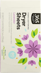 365 by Whole Foods Market, Fabric-Softening Dryer Sheets, Lavender, 80 Count
