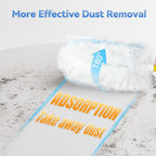 60 Pack Dusters Refills Compatible with Swiffer Duster Handle Models, 180° One Sided Duster Refills for Short and Extendable Handles, with 1 Pack Handle