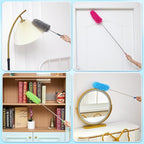 Tanlade 8 Pcs Microfiber Feather Duster for Cleaning 13-31 Inch Extendable Cobweb Dusters Ceiling Fan Duster Washable Bendable Tool for Office Car Window Furniture (Stylish Color)