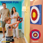 ZoLLa Axe Throwing Game for Backyard-with 4 Plastic Axes & 4 Throwing Stars,Outdoor Games for Kids and Family,Yard Games