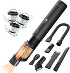 Car Vacuum, Portable Vacuum for Car with 20000PA, 5 in 1 Handheld Car Vacuum Portable Cordless with Flexible Hose, 50 Mins Runtime,3H Type-C Fast Charge, Handheld Vacuum for Car, Home,Cleaning