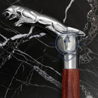 Deluxe Walking Sticks | Rosewood Crafted Cane with Solid Brass Chrome Decorative Bars | Nagina International