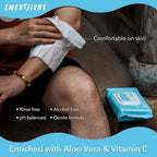 Disposable Adult Washcloths Wet Wipes - 300 Count, 6 Packs, Rinse Free, Enriched with Aloe & Vitamin E, Perfect for Home, Clinic & Hospital, Gym, Camping, Outdoor, Incontinence Cleansing