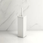 Gatco 1488W Elegant Square Toilet Brush Holder, Matte White
