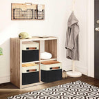 GhvyenntteS 6 Pack Large Fabric Storage Bins for Shelves with Metal Frame Opening & Hard Bottom Board, Collapsible Storage Baskets for Shelves, 15x11 Inch Baskets for Organizing Clothes Toys (Black)