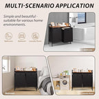 2 Section Laundry Hamper with Shelf, Laundry Basket Organizer with 2 Pull-Out Removable Bags 2×13.2Gal(49.9L), Laundry Sorter for Clothes Organization in Bedroom, Laundry Room, Brown