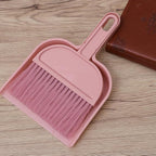 minkissy Mini Broom and Dustpan Set Portable Small Cleaning Tools for Pet Cages Desktop Keyboards and Narrow Spaces 8.07X5.70X1.18In