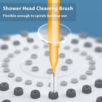 Multiplesize Shower Head Cleaner Tool, Shower Head Cleaning Brushes Small Hole, Showerhead Cleaner Picks Unclogging Tiny Nozzle Little Gaps 3D Printer Opening, Orange