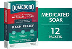 Domeboro Medicated Soak Rash Relief (Burow’s Solution), 12 Count (Pack of 1) - Packaging May Vary