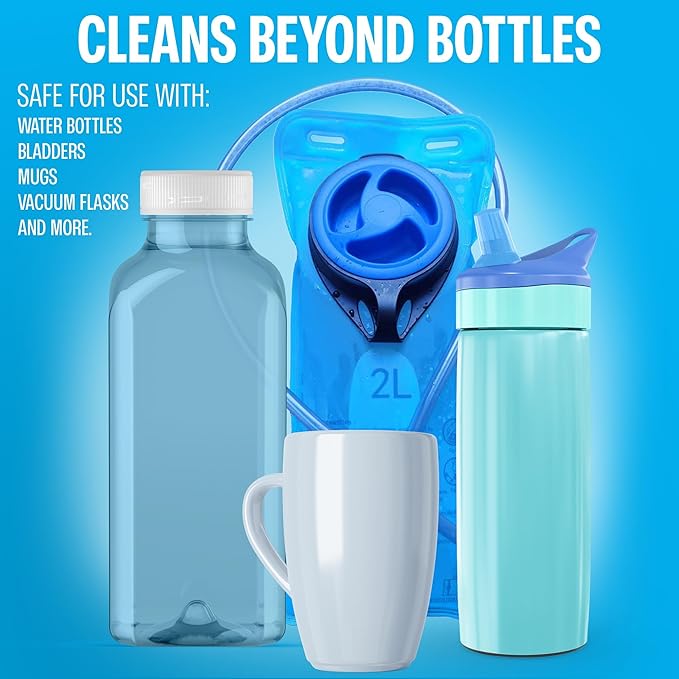 Sudstainables Water Bottle Cleaning Tablets – 36-Pack, Chlorine-Free and Odorless Cleaner for Hydration Bladders, Stainless Steel, Tumblers, and Glass Bottles - Removes Stubborn Stains and Odors