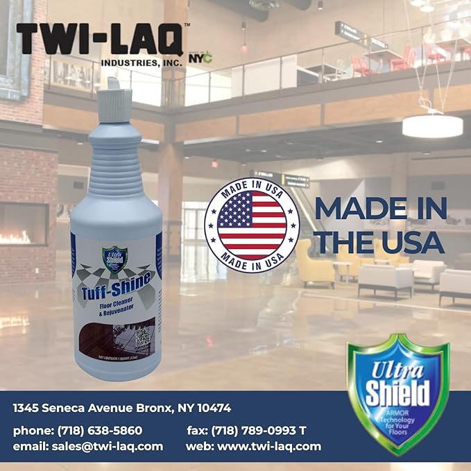 ULTRASHIELD ULTRA SHIELD TUFF-SHINE Clean Enhance and Protects Multi Surface Cleaner Floor Cleaner and Polish | Vinyl Floor Cleaner | Rejuvenate Floor | Laminate Floor Polish (1 Quartz Bottle)