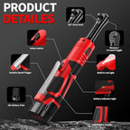 Electric Ratchet Wrench Set, 550 RPM Cordless Ratchet Wrench, 3/8" 18V Power Ratchet Tools with Variable Speed, LED Light, 7 Sockets, 2 Packs 2.0Ah Lithium-Ion Battery and Fast Charger