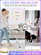 Tilswall Cordless Electric Spin Scrubber - IPX7 Waterproof Cleaning Brush with 180Min Runtime & 43" Extendable Handle, Ideal Gift for Home/Bathroom/Car (Includes 4 Brush Heads)