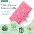 Large Cellulose Sponges, Kitchen Sponge for Dish, Thick Heavy Duty Scrub Pads, Non-Scratch Scrubber for Household/Cookware/Bathroom/Office/Boat 5.5" x 3" x 1" (7 Pack) Mixed