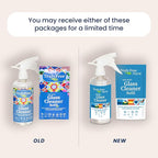 Natural Glass Cleaner - Removes Dirt & Debris for Sparkling Clean Windows & Glass Surfaces at Home, Office & Garage, Includes: 1 Refillable Empty Bottle (16oz) & 2 Refills (3oz ea)