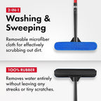Tyroler 2-in-1 High Window Cleaner Tool with 4.5 to 7.5 ft Extendable Handle | Made of 100% Natural Rubber for Superior Durability and Protection | Better Reach Window Squeegee for Window Cleaning