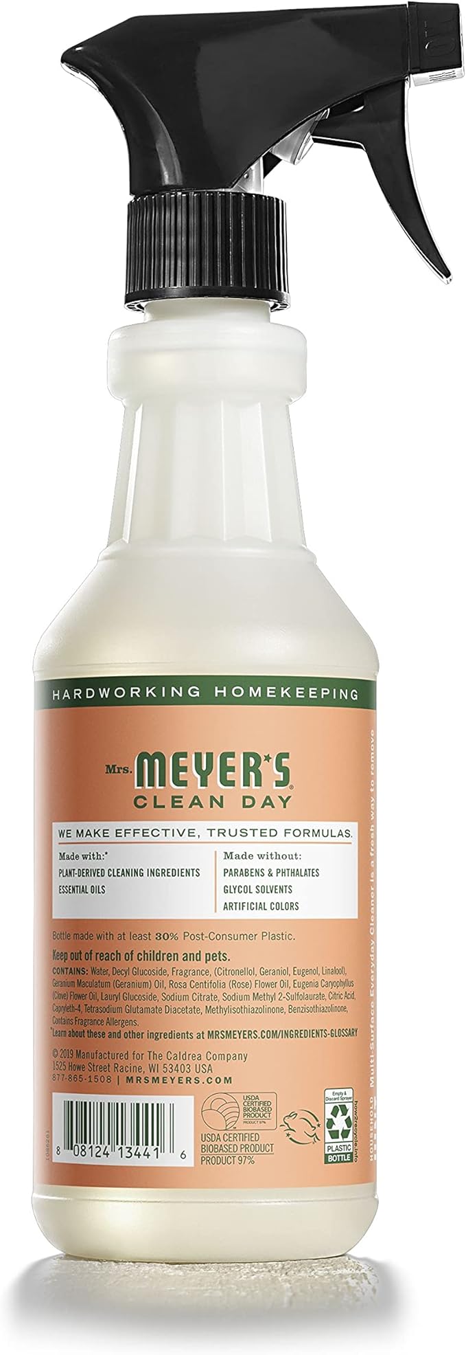 MRS. MEYER’S CLEANDAY All-Purpose Cleaner Spray, Geranium, 16 fl. oz (Pack of 2)