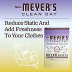 MRS. MEYER'S CLEAN DAY Dryer Sheets, Fabric Softener, Reduces Static, Infused with Essential Oils, Compassion Flower, 80 Count (Pack of 3)