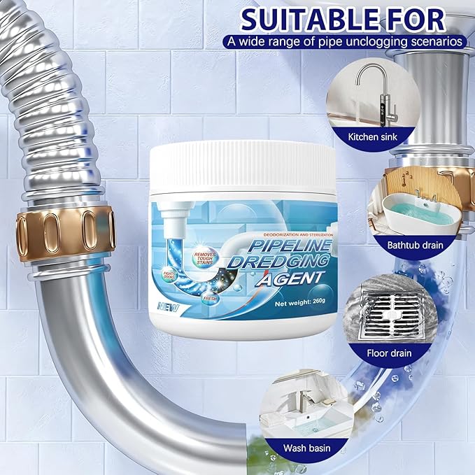 Sink Drain Hair Clog Remover Cleaner,Powerful Unclogging,Toilet Unclogger Heavy Duty,Bathroom Shower Pipeline Dredg (2)