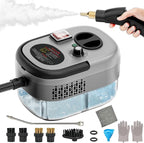 2500W Handheld Steam Cleaner,Portable Car Steamer For Auto Detailing,High-Temperature and Pressure Steam Cleaner For Home, Steam Cleaning Machine for Furniture,Kitchen,Grout,Floor,Tile (Gray)