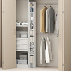 Furinno Fulda 10-Tier Closet Organizers and Storage, Open Shelf, Storage Organizer, 6-Inch Width, for Closet, Bedroom, White