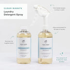 Clean Mama Laundry Detergent Spray & Pre-Treater - Natural Laundry Detergent Soap for Sensitive Skin - Eco-Friendly, HE Compatible - Clean Laundry Scent - 64+ Loads of Laundry, Starter + Refill, 16 oz