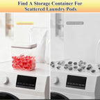 Gute Laundry Pod Holder with Lid - 67oz Sealed Automatic Pop-Up Dispenser, Laundry & Dishwasher Pods for Laundry Room Organization-2L